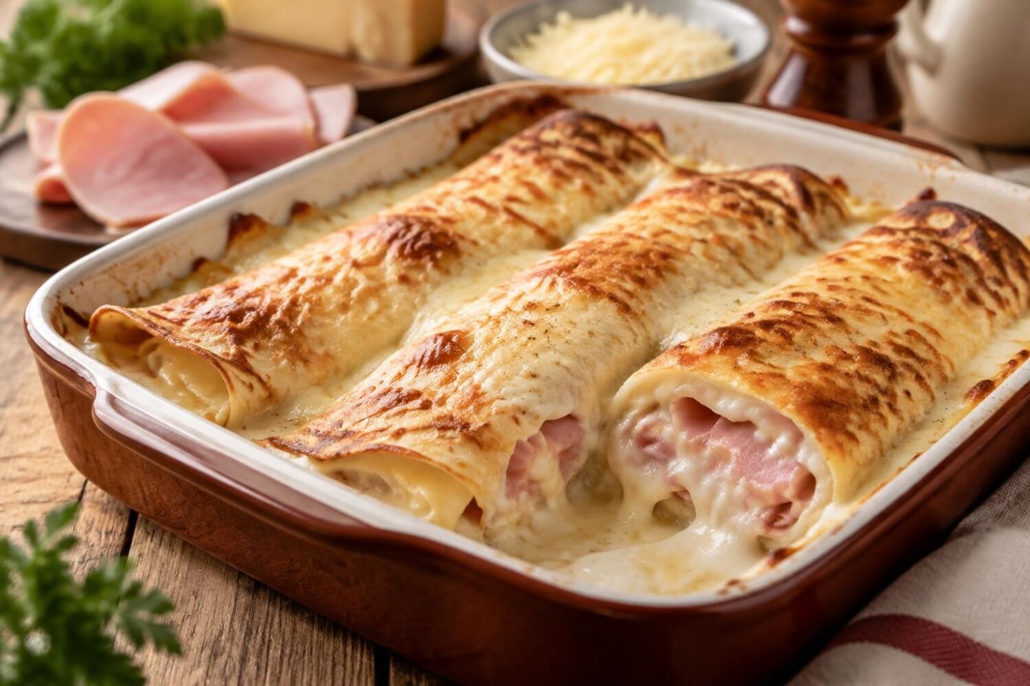 Crêpes jambon fromage maison façon béchamel : la recette facile