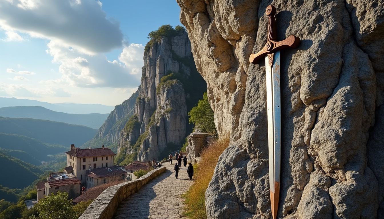 découvrez l'épée légendaire de rocamadour, durandal, la lame mythique de roland chargée d'histoire et de bravoure.