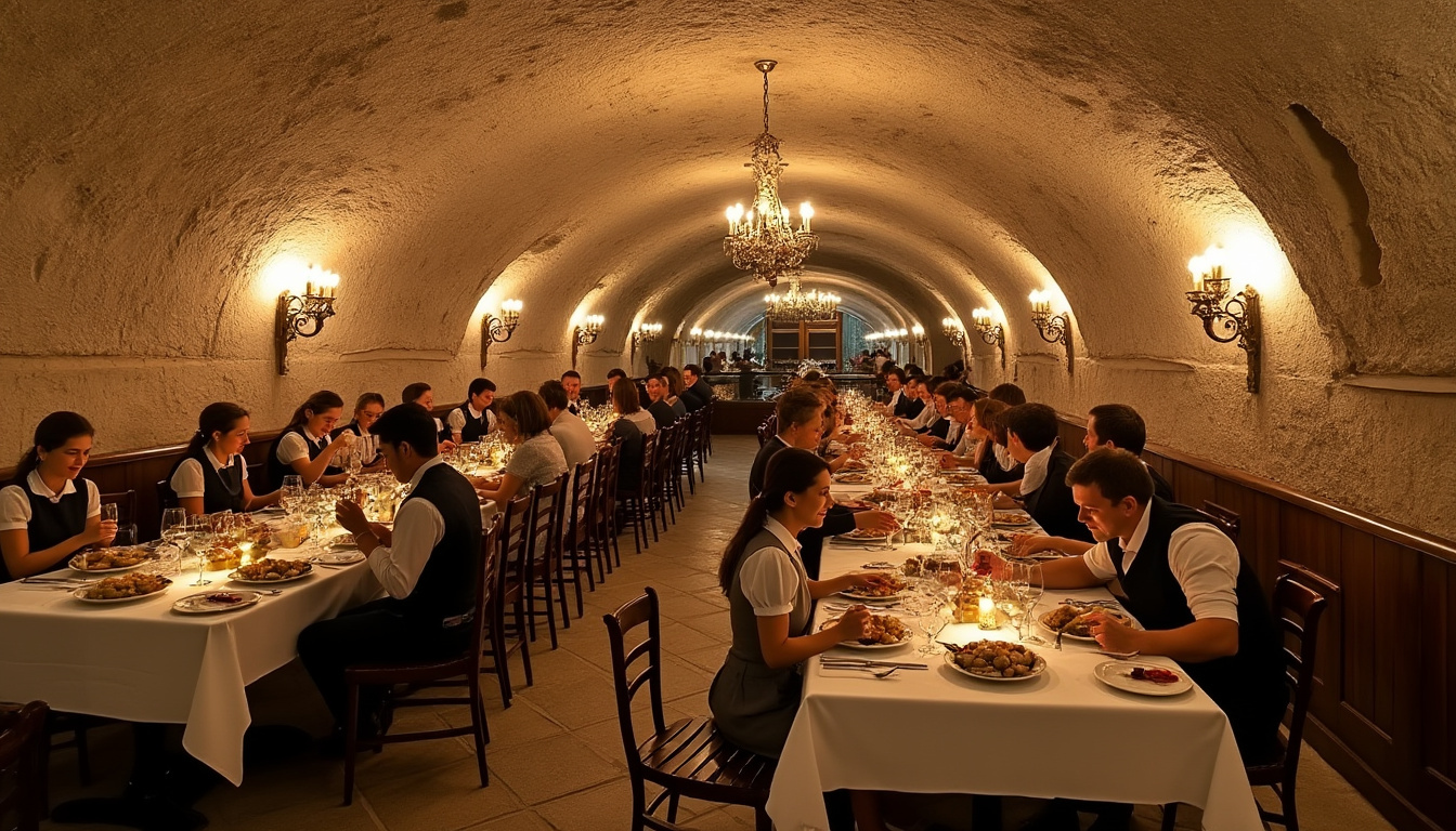 découvrez l'expérience unique de manger dans un véritable restaurant troglodyte à doué-la-fontaine, alliant cuisine savoureuse et cadre authentique sous la roche.