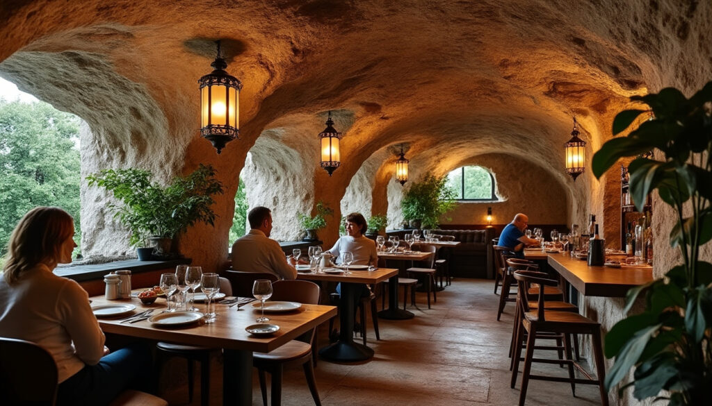 découvrez l'expérience unique de manger dans un véritable restaurant troglodyte à doué-la-fontaine, où gastronomie et cadre exceptionnel se rencontrent.