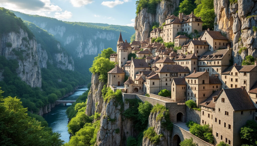 découvrez rocamadour, charmante cité médiévale nichée sur une falaise spectaculaire dans le lot. explorez son histoire, ses monuments et ses panoramas uniques.